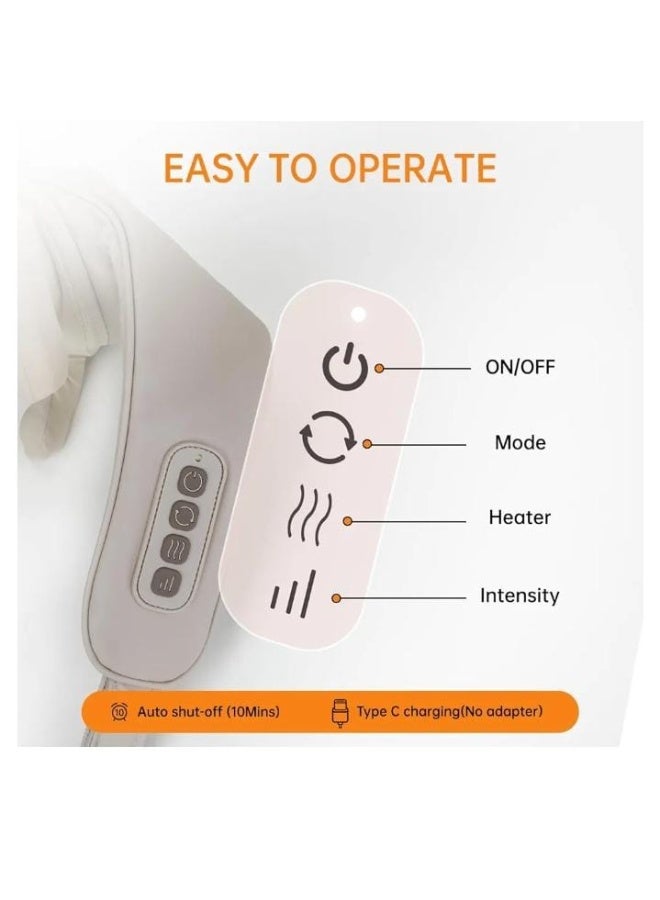 [Wireless Neck and Shoulder Massager (Shiatsu)] - 4D Deep Massage Cushion with Heating Function - Practical Relief for Back and Neck Pain - Perfect Gift - Image 3